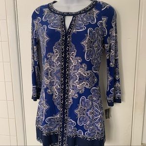 INC International Concepts Moroccan Medall Tunic Top